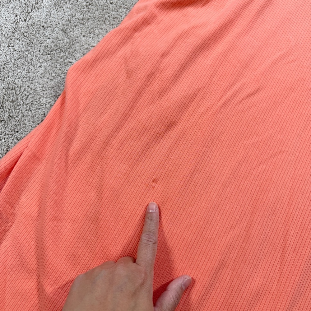 L*Space Wome’s Sandpiper Maxi Dress Sleeveless Ribbed Side Ruched Putty Orange S - Picture 13 of 14